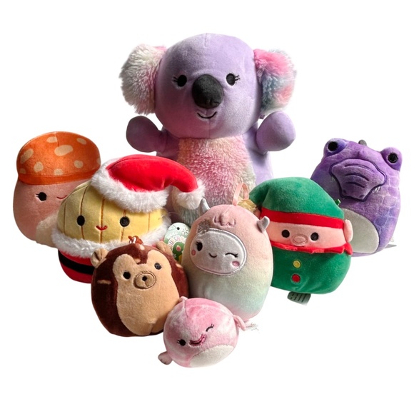 NWT Eight (8) Original Squishmallows incl. 1 HugMe 10" Koala - Picture 1 of 13